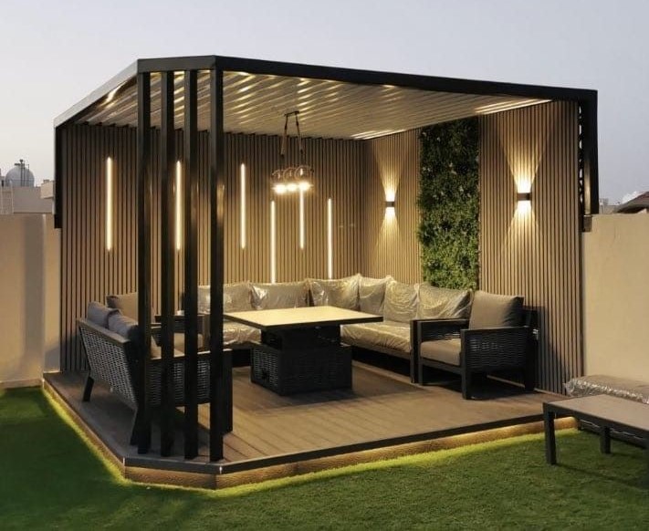 برجولات خشب مودرن بتصاميم فخمة وعملية في الرياض